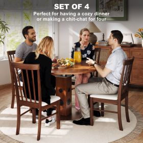 Wooden Dining Chairs Set Of 4 - Brown