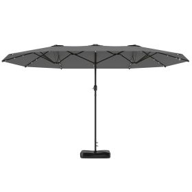 Garden Parasol 14.4ft Double-Sided Sun Umbrella With Base - 0.03"