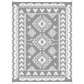 Reversible Outdoor Rug - Gray