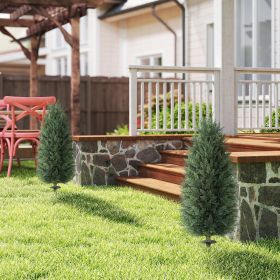 43.3 Inch Set Of 2 Artificial Cypress Topiary Tree