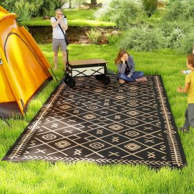 Reversible Outdoor Rug - Black Brown