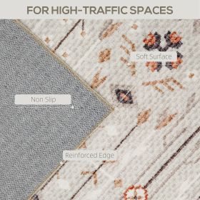 4 x 6 Ft Machine Washable Boho Flannel Area Rug Non Slip Brown