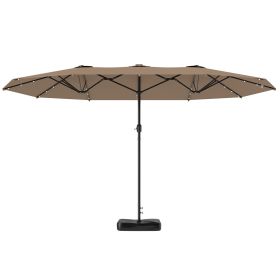 Garden Parasol 14.4 Ft. Double-Sided Sun Umbrella With Base