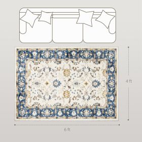 Machine Washable Area Rug 4x6