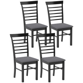 Wooden Dining Chairs Set Of 4 - Black