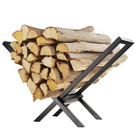 1Pc Firewood Log Rack 220LBS Steel Wood Lumber Storage Stacking X