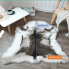 Soft Plush Faux Fur Reindeer Rug Non Slip Machine Washable White