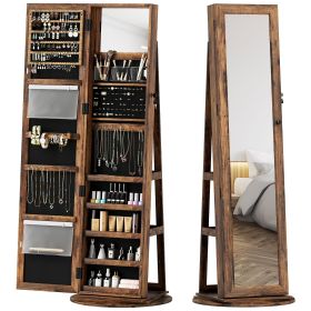 360° Swivel Jewelry Armoire - Brown