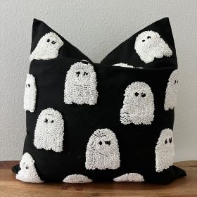 Tufted throw pillow cover