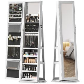 360° Swivel Jewelry Armoire - White