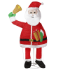 6FT Lighted Santa Claus Holding Bell Christmas Yard Decorations