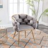 Luxury modern simple leisure velvet single sofa chair bedroom