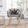 Luxury modern simple leisure velvet single sofa chair bedroom