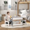 Kids Play Table Set 3PC with Reversible Top