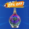 3D Fireworks Glass Vase Humidifier