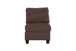 Living Room Furniture Armless Chair Black Coffee Linen Like
