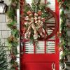 1pc Christmas Red Wagon Wheel Wreath
