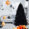 7ft Black Christmas Tree with 450 White LED Lights