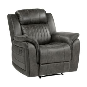 Classic Brownish Gray 1pc Reclining Chair Plush Comfort