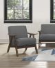 Modern Gray Fabric Accent Chair