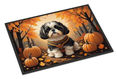Shih Tzu Fall Doormat 18 x 27 Inch Non Slip Washable Low Pile