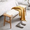 Design Natural Oak Wood Dining Bench Bed for Room