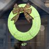 60 Inch Lighted Wreath Decoration with Dual Color LED