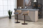COOLMORE Swivel Bar Stools Set of 2 Adjustable Counter Height