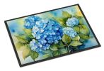 Watercolor Hydrangeas Doormat 24 x 36 Inch Non Slip Washable Low