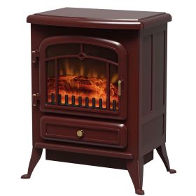 22 Inch Freestanding Electric Fireplace Heater LED Flames Logs