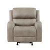 Luxurious Style Rocker Reclining Chair Brown Plush Comfortable