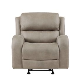 Luxurious Style Rocker Reclining Chair Brown Plush Comfortable
