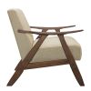 Modern Home Furniture Light Brown Fabric Upholstered 1pc Accent