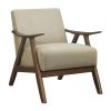 Modern Home Furniture Light Brown Fabric Upholstered 1pc Accent