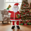 6FT Lighted Santa Claus Holding Bell Christmas Yard Decorations