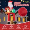 9.5ft Inflatable Sitting Santa Decor - 4 Built-in LED Lights 210T