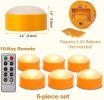 CANDLE IDEA 6 PCS Halloween Pumpkin LED Lights