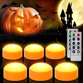 CANDLE IDEA 6 PCS Halloween Pumpkin LED Lights