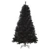 7ft Black Pencil Artificial Christmas Tree Halloween Style