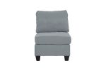Living Room Furniture Armless Chair Grey Linen Like Fabric 1pc