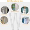 Tension Curtain Rod Spring Load Adjustable Pole Heavy-Duty Steel