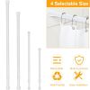 Tension Curtain Rod Spring Load Adjustable Pole Heavy-Duty Steel