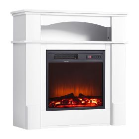 33 Inch Freestanding Electric Fireplace 1500W Heater with Mantel