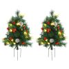 Artificial Christmas Trees 2-Pack Slim