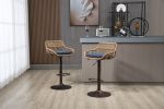 COOLMORE Swivel Bar Stools Set of 2 Adjustable Counter Height