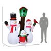 7ft Christmas Inflatables Outdoor Decorations Snowman Family