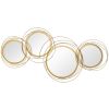 Metal Wall Art Modern Mirror Decor Home Hanging Sculptures for