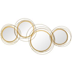 Metal Wall Art Modern Mirror Decor Home Hanging Sculptures for