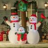 7ft Christmas Inflatables Outdoor Decorations Snowman Family