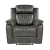 Classic Brownish Gray 1pc Reclining Chair Plush Comfort